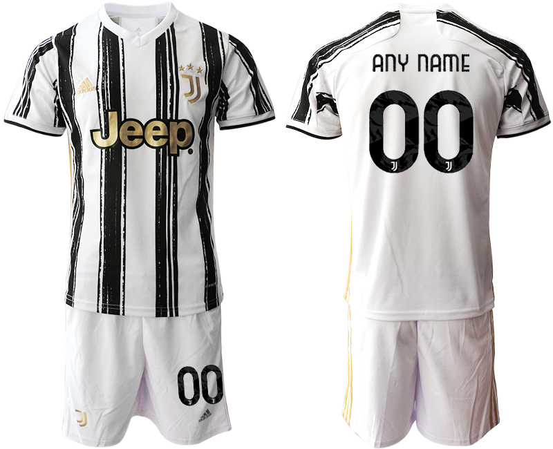 Men 2020-2021 club Juventus home customized white black Soccer Jerseys